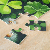 Puzzle Aquarelle Pomeranian Shamrock vert (Côté)