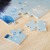 Puzzle Aquarelle poméranienne noire (Côté)