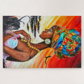 Puzzle Aquarelle - Princesse Africaine - Peinture (Horizontal)