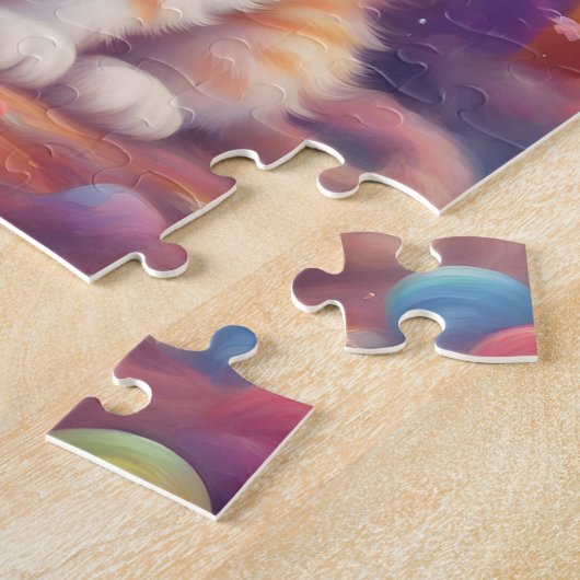 Puzzle Aquarelle Rainbow Cat (Côté)