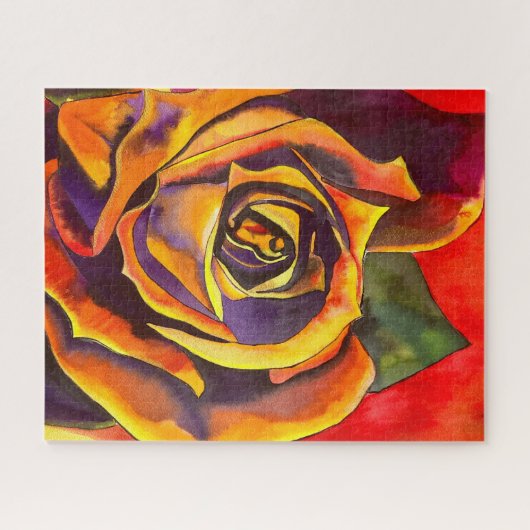 Puzzle Aquarelle Rose d'or (Horizontal)