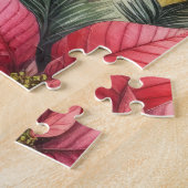 Puzzle Aquarelle rose et rouge Poinsettia (Côté)