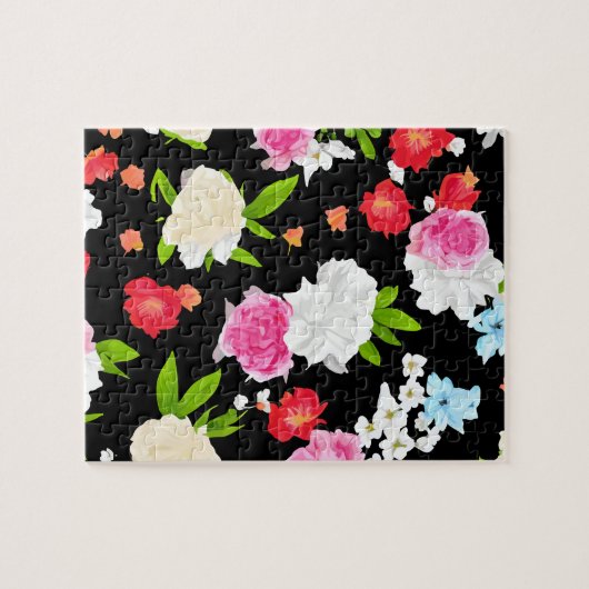 Puzzle Aquarelle rose Rosesi Floral (Horizontal)