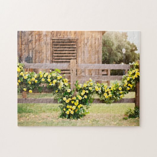 Puzzle Aquarelle Roses jaunes du Texas (Horizontal)