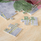 Puzzle Aquarelle rouge Peony motif floral (Côté)