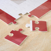 Puzzle Aquarelle rouge Plaid Russe Photo de Noël  (Côté)