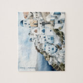 Puzzle Aquarelle Santorin Grèce (Vertical)