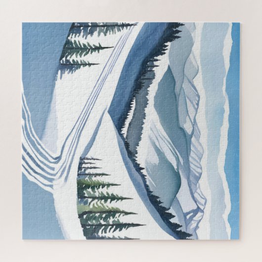 Puzzle Aquarelle Ski Mountain (Horizontal)