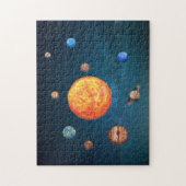 Puzzle Aquarelle Solaire Planètes Terre Solaire (Vertical)