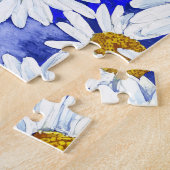 Puzzle Aquarelle sur Denim Blue (Côté)