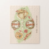 Puzzle Aquarelle Thanksgiving Dîner Famille (Vertical)