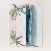 Puzzle Aquarelle Tropical Beach Palms Relax (Vertical)