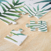 Puzzle Aquarelle tropicale d'oiseau de perroquet d'ananas (Côté)