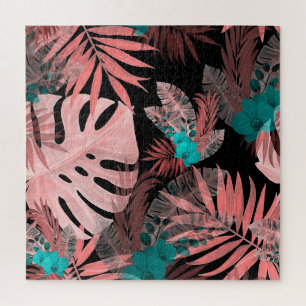 Puzzle Aquarelle Tropicale Orchidée Motif sans couture