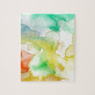 Puzzle Aquarelle turquoise fraîche chic d'abrégé sur