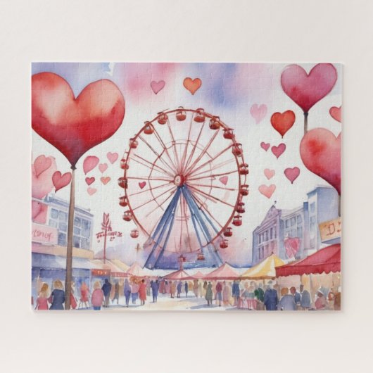 Puzzle Aquarelle Valentines Fair (Horizontal)