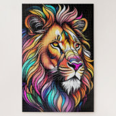Puzzle Aquarelle Verre verni Style Lion (Vertical)