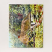 Puzzle Aquarelle victorienne du chalet et jardin anglais, (Vertical)