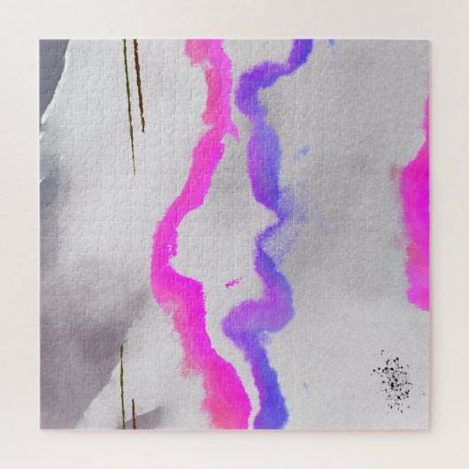 Puzzle Aquarelle violet et rose Abstrait (Vertical)