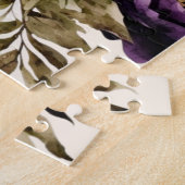 Puzzle Aquarelle violet rose Fleurs Golden Elegant (Côté)