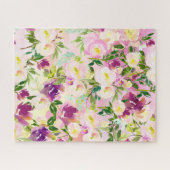 Puzzle Aquarelle violette rose Fille (Horizontal)