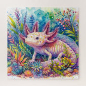 Puzzle Aquarelle vive Axolotl (Vertical)