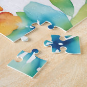 Puzzle Aquarelle vive de l'éléphant (Côté)