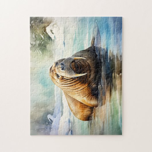 Puzzle Aquarelle Walrus Arctic (Vertical)