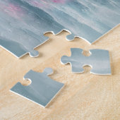 Puzzle Aquarelle Whimsical Chat noir Flamant rose Flotte (Côté)