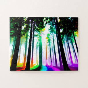 Puzzle Aquarelles Rainbow Forest pour enfants
