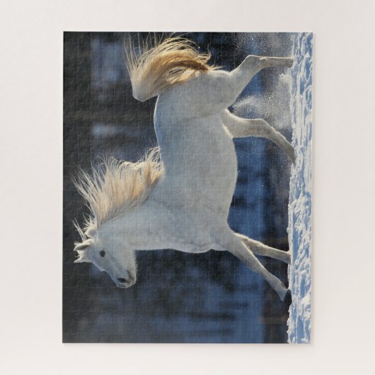 Puzzle Arabe Gris Courir Dans Le Mane De Neige Flissant (Vertical)