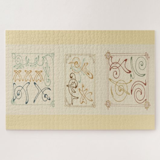 Puzzle Arabesque Élégance – Dessin Abstrait par Mucha (Horizontal)