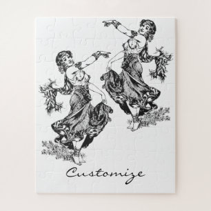 Puzzle Arabian Belly Dancer Art Vintage Thunder_Cove