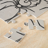 Puzzle Araignées - Blanche d'os et Noir de chaume (Côté)