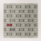Puzzle Araignées - Blanche d'os et Noir de chaume (Horizontal)