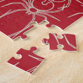 Puzzle Araignées - rouge sang et blanc os (Côté)