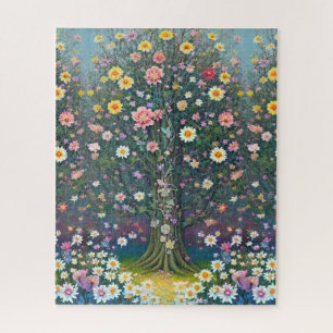 Puzzle Arbre à fleurs magique dans la forêt