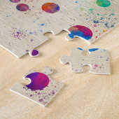 Puzzle Arbre à spirale dorée Couleur Peinture Splatter # (Côté)