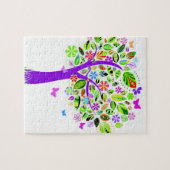 Puzzle Arbre abstrait avec des motifs de fleur (Horizontal)