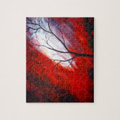 Puzzle Arbre Abstrait et ciel rouge (Vertical)