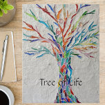 Puzzle Arbre arc-en-ciel de la mosaïque de la vie<br><div class="desc">Ce puzzle décoratif présente une empreinte d'un arbre en mosaïque de couleur arc-en-ciel et les mots Arbre de vie en caractères gras. J'ai fait le design original en mosaïque en utilisant de minuscules fragments de verre de couleur vive mis en un arrière - plan de plâtre gris pâle. Vous pouvez...</div>