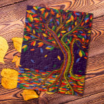 Puzzle Arbre arc-en-ciel Feuille coloré aux couleurs vive<br><div class="desc">Cette illustration baroque et colorée du vecteur arbre aux racines détaillées,  branches et feuilles sera appréciée par les amateurs de nature et d'art.</div>
