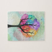 Puzzle Arbre belle couleur Pastel Peinture à l'huile Abst (Horizontal)