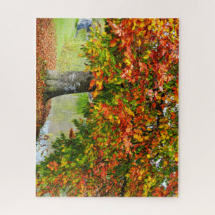 Puzzle Arbre coloré avec Feuilles tombant sur la côte