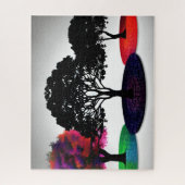 Puzzle Arbre Coloré Trio Vibrant Feuilles d'automne (Vertical)