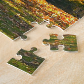 Puzzle arbre d'automne et grange (Côté)