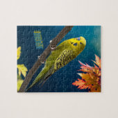 Puzzle Arbre d'automne Vibrant Budgie Bird (Horizontal)