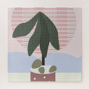 Puzzle Arbre d'avocat rougissement géométrique rose attén