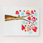 Puzzle Arbre de coeurs valentines fantaisistes (Horizontal)