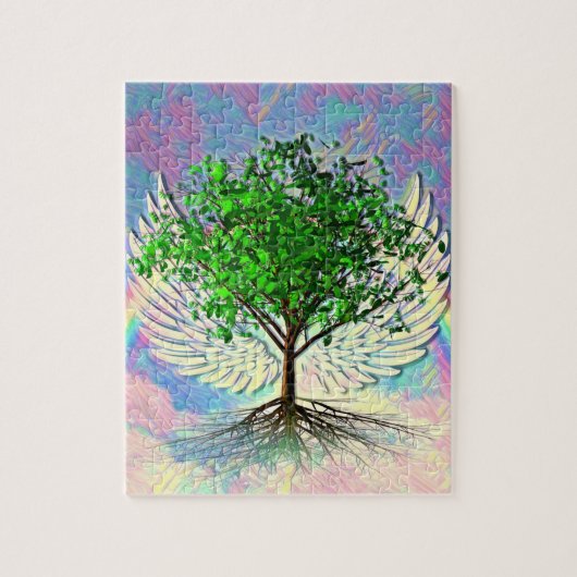 Puzzle Arbre de la vie avec des ailes d'ange (Vertical)